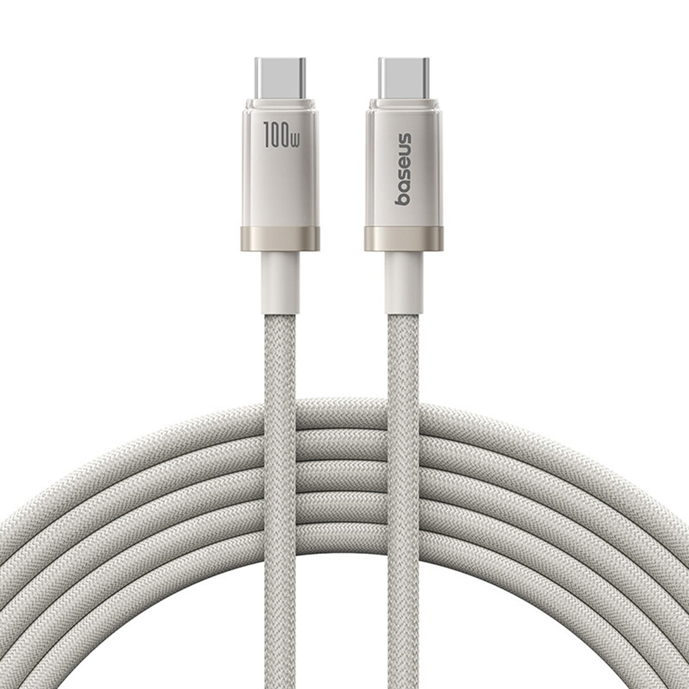 Cablu Baseus Titanium (P10378100G21-01), USB-C to Type-C, 100W, Fast Charging, 480Mbps, 2m, Galaxy Titanium Gold