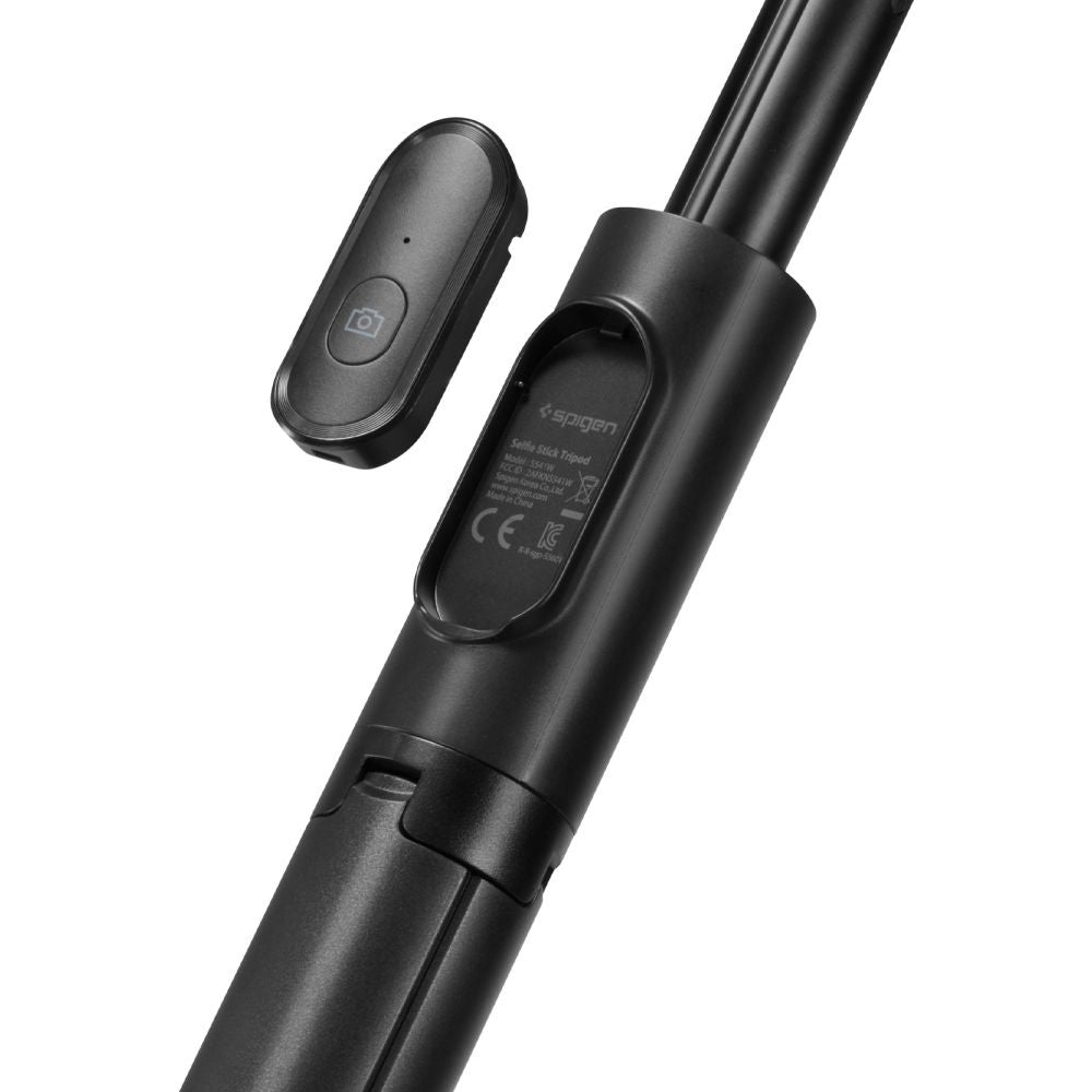 Selfie Stick Spigen S541W (AMP09336), Bluetooth, Telecomanda, Negru