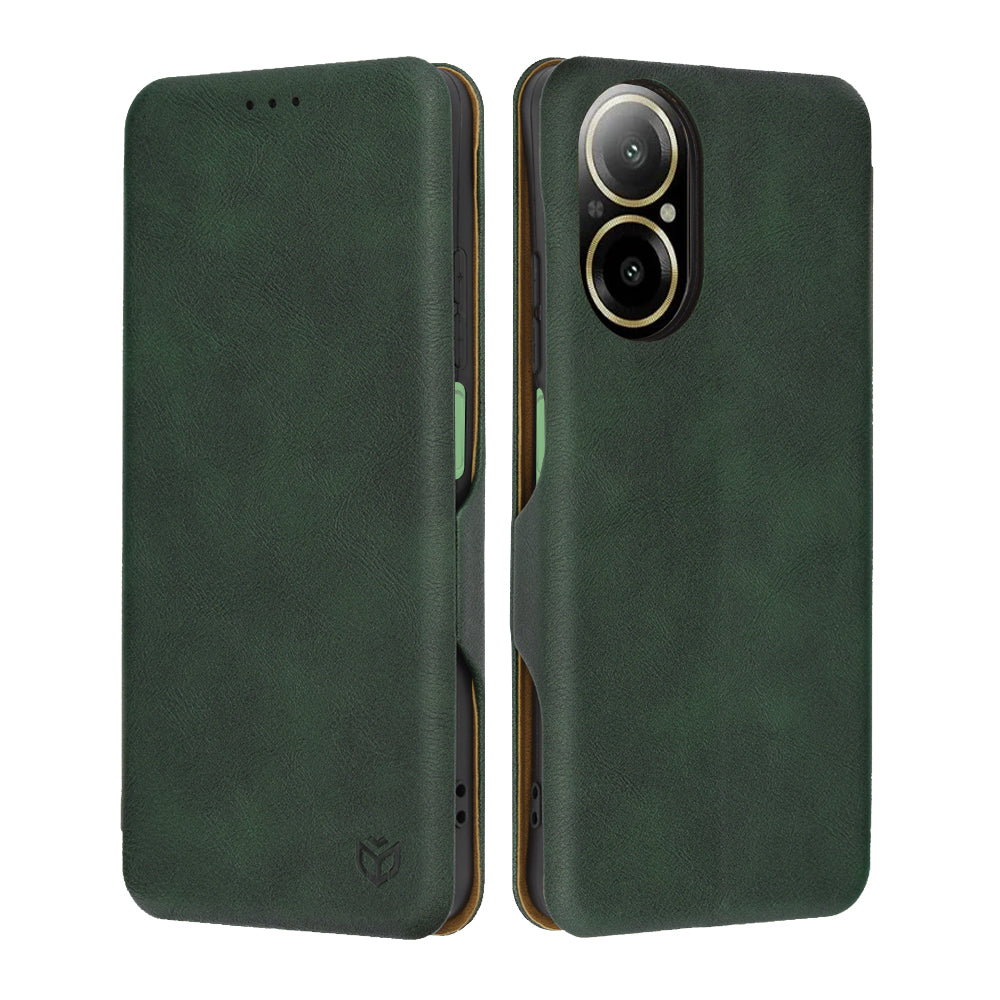 Husa de protectie Techsuit Safe Wallet Plus compatibil cu Realme C67 4G, Verde