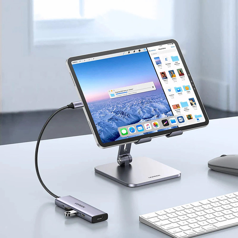 Hub/Dock Ugreen Docking Station CM511 (15597), Fast Charge, Type-C to 3x USB, Type-C PD100W, HDMI 4K@60Hz, 5Gbps, Plug&Play, Gri
