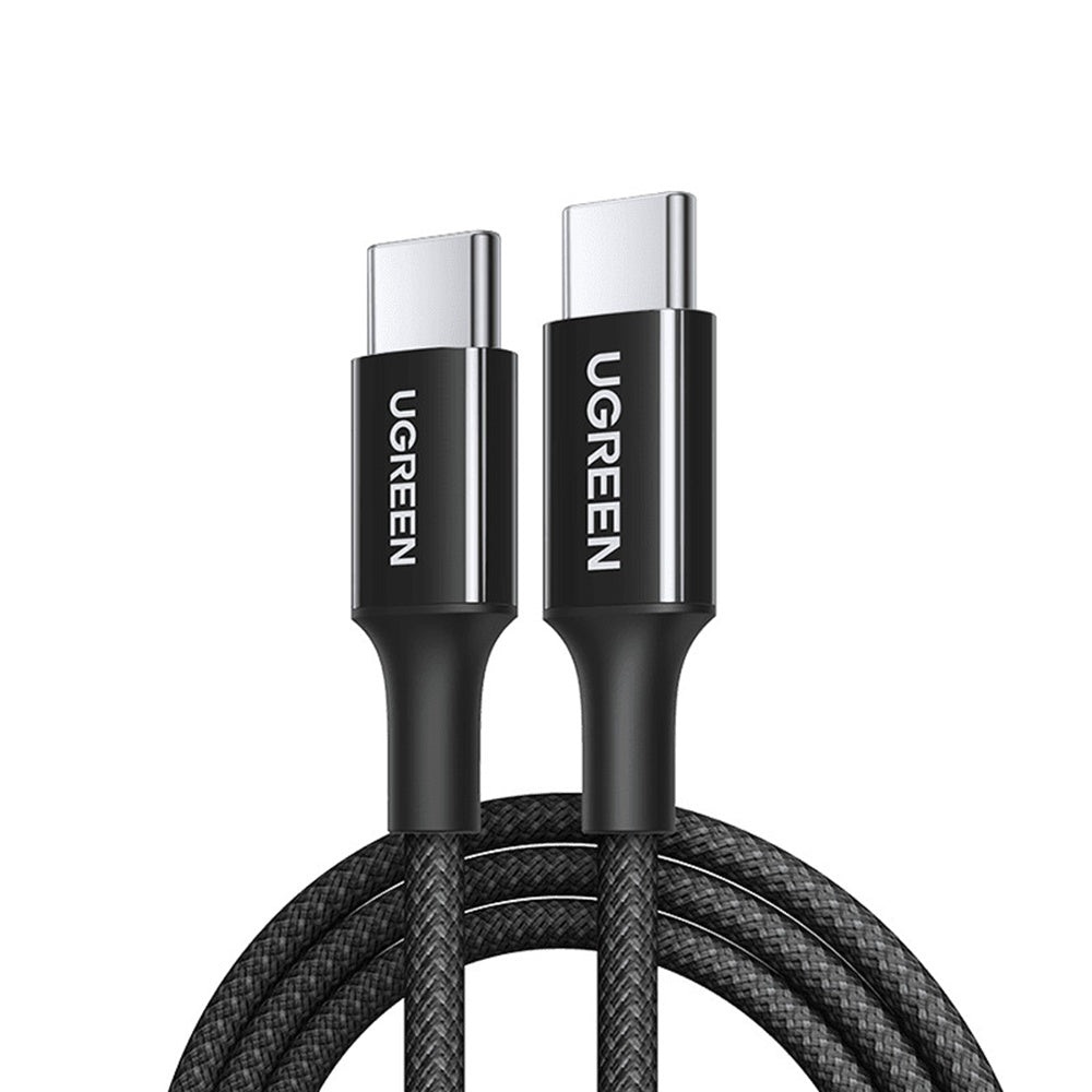 Cablu Ugreen L501 (35254), USB-C to USB-C, 3A, 60W, 1m, Nylon, Negru