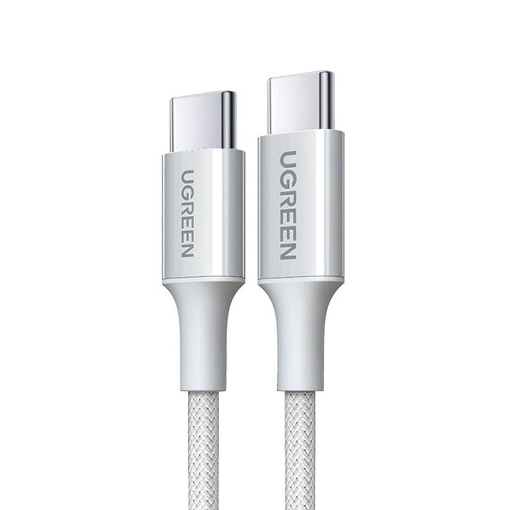 Cablu Ugreen L502 (65255), USB-C to USB-C, 5A, 100W, 1m, Nylon, Titanium Gray