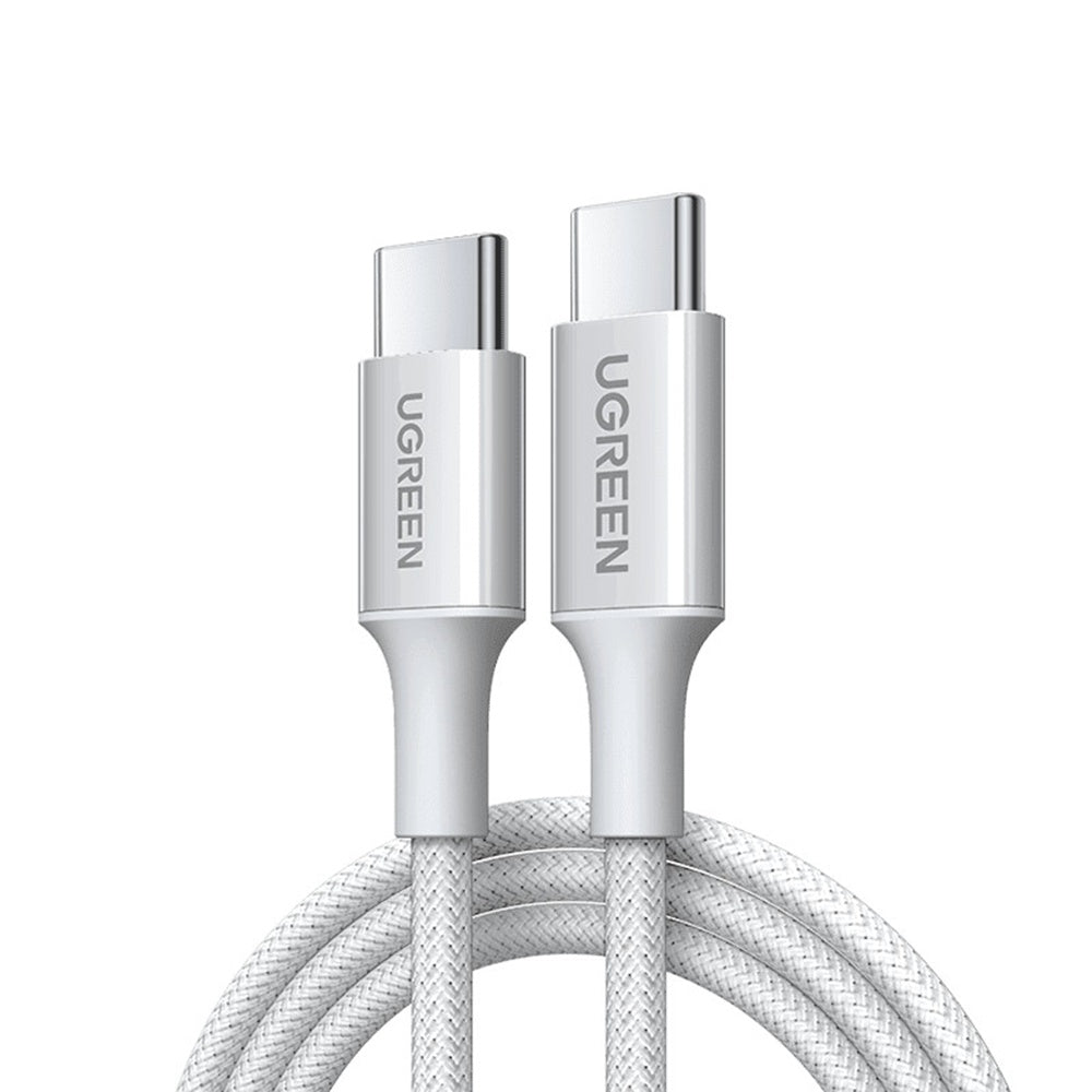 Cablu Ugreen L502 (65255), USB-C to USB-C, 5A, 100W, 1m, Nylon, Titanium Gray