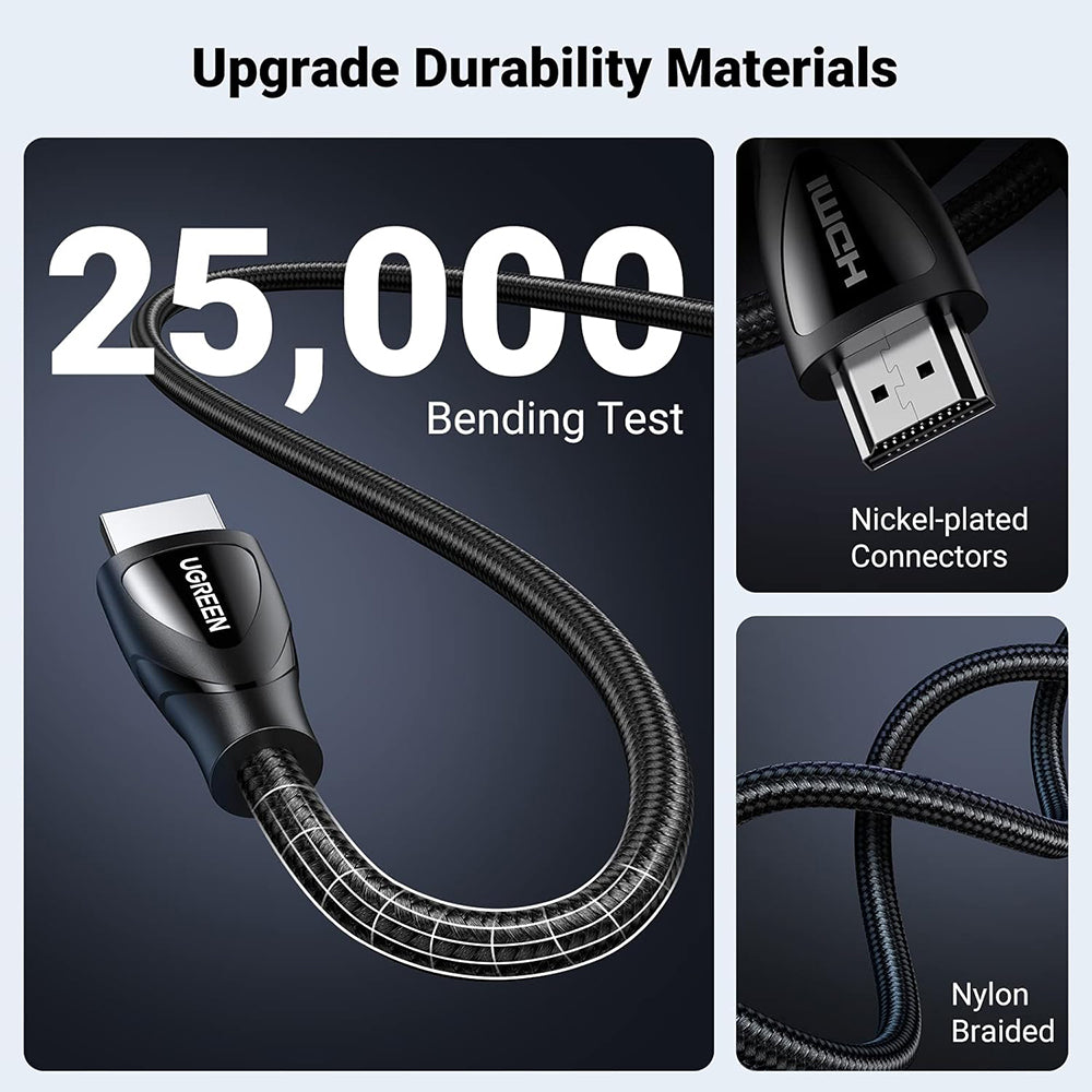 Cablu Ugreen HD140 (80401), HDMI, 8K@60Hz 48Gbps, 1m, Negru