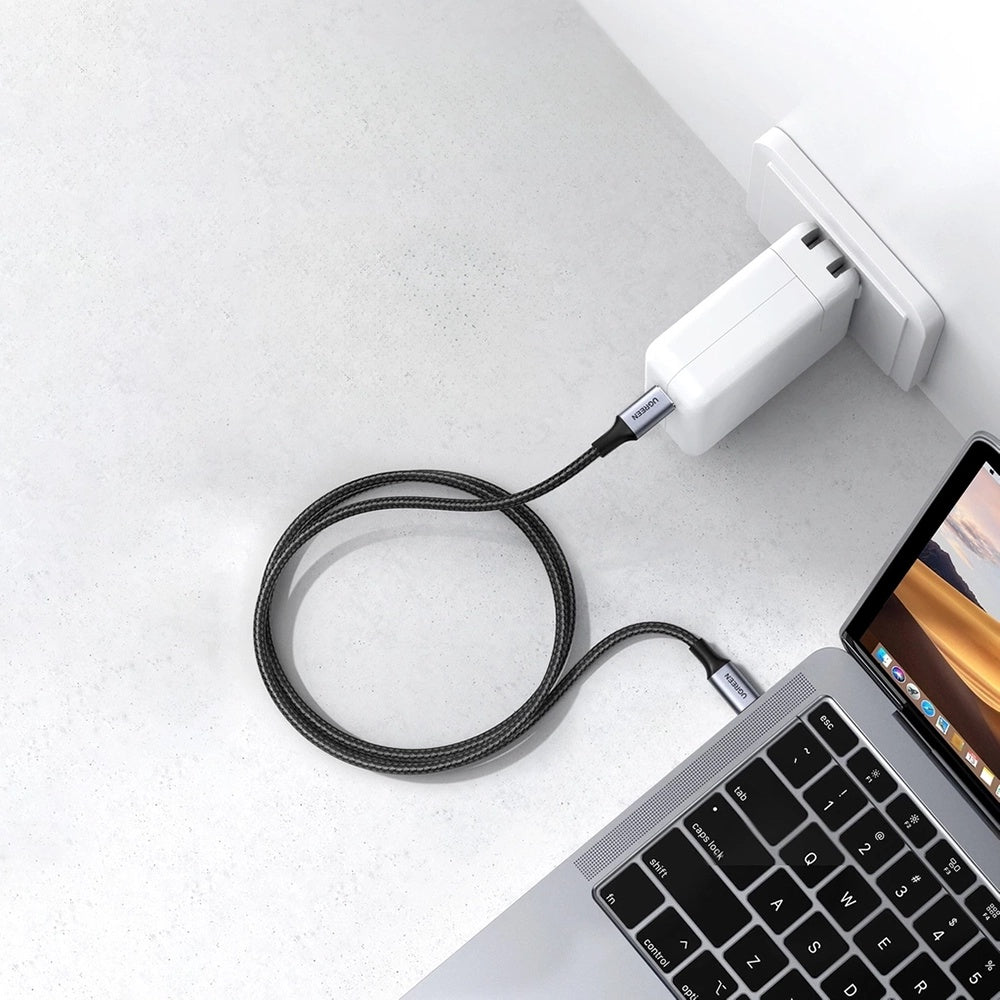 Cablu Ugreen US316 (70429), Type-C to Type-C, Fast Charging, PD100W, 5A, 480Mbps, 2m, Negru