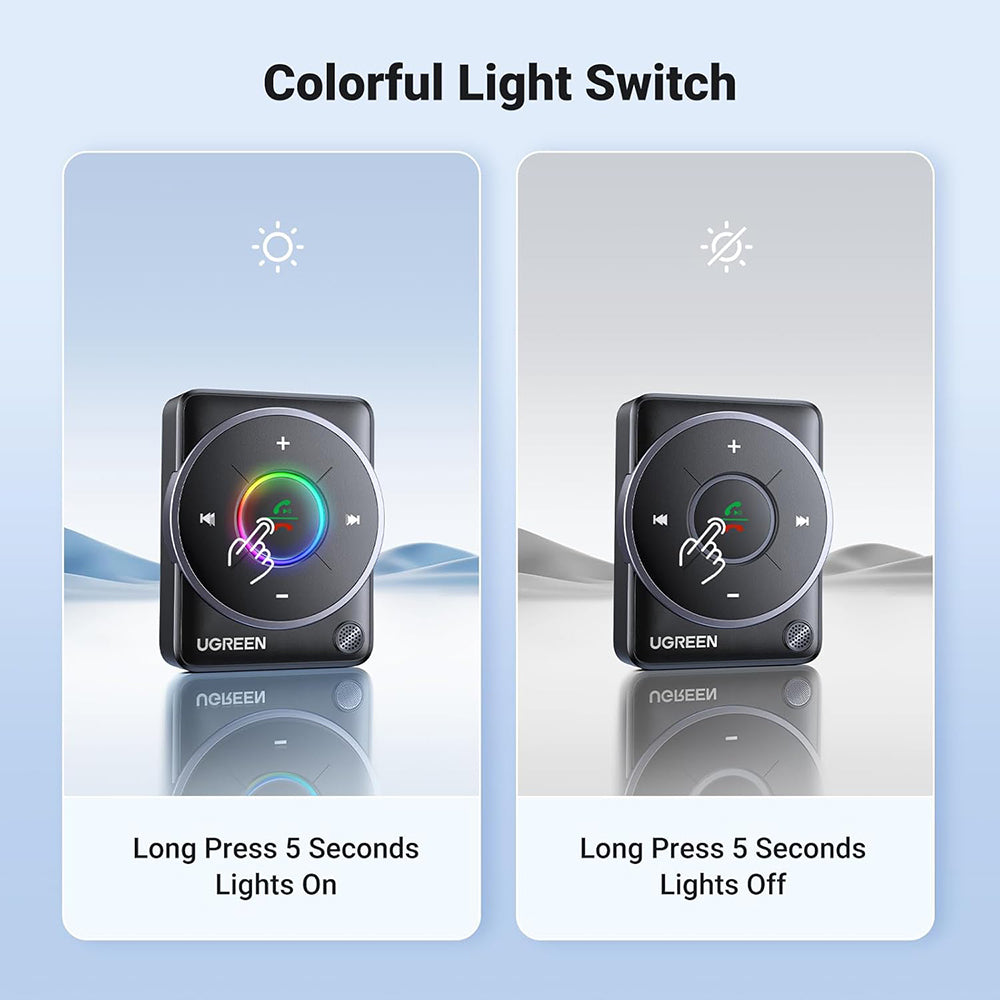 Gadget Ugreen Audio Receiver CM723 (35002), USB, Jack 3.5mm, Bluetooth 5.4, LED Light Design, Dual Pairing, Negru