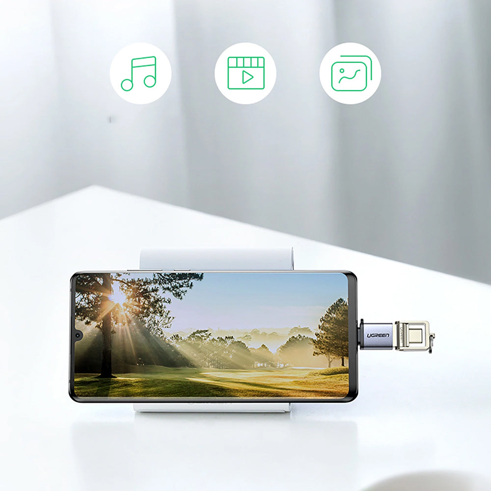 Adaptor Ugreen OTG Type-C la USB (50283), 5Gbps, Gri