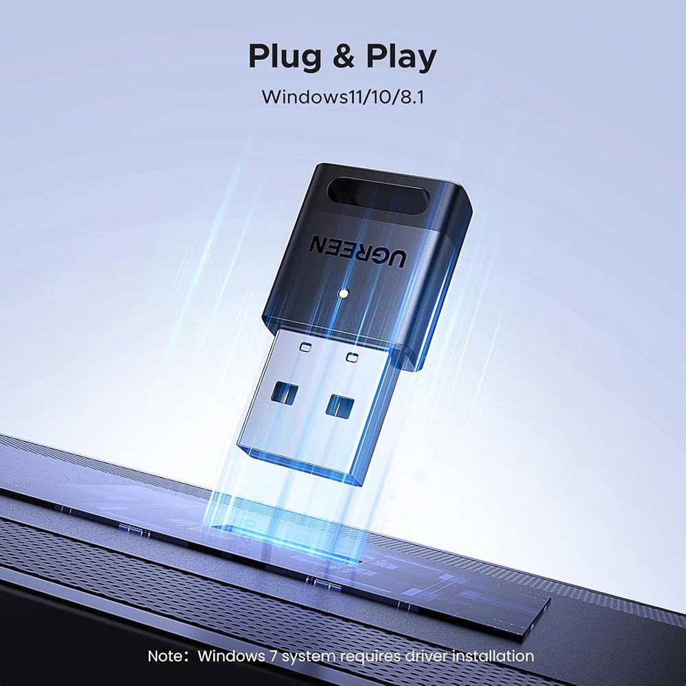 Adaptor Ugreen Wireless Adapter CM748 (45134), USB Bluetooth 5.4, Plug and Play, High-Fidelity Audio, Compact Size, Negru