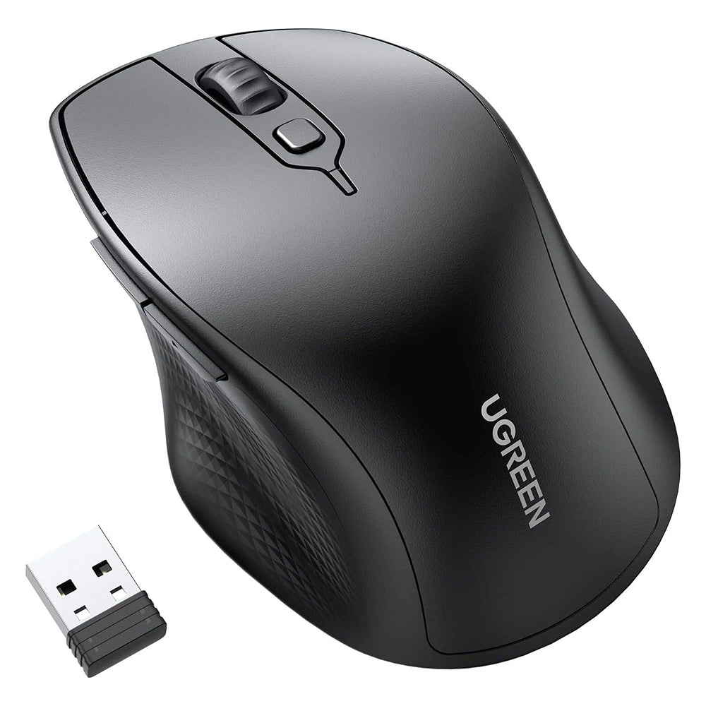 Tastatura/Mouse Ugreen Wireless Mouse MU101 (90395), Bluetooth 5.0, 1000/1600/2000/4000 DPI, Ergonomic Design, Negru