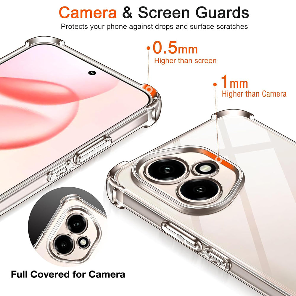 Husa de protectie Techsuit Shockproof Clear Silicone compatibil cu Honor 400, Transparent