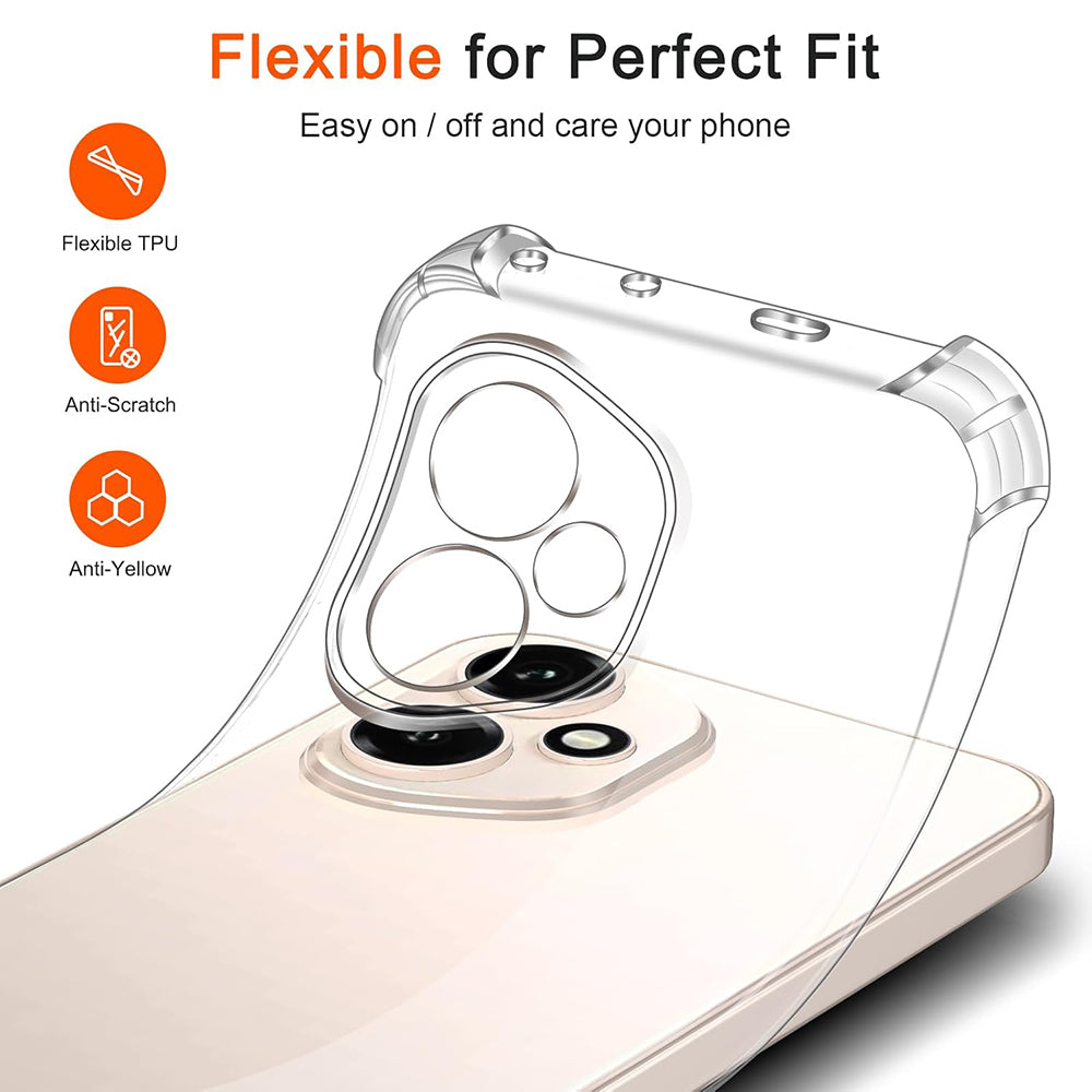 Husa de protectie Techsuit Shockproof Clear Silicone compatibil cu Honor 400 Pro, Transparent