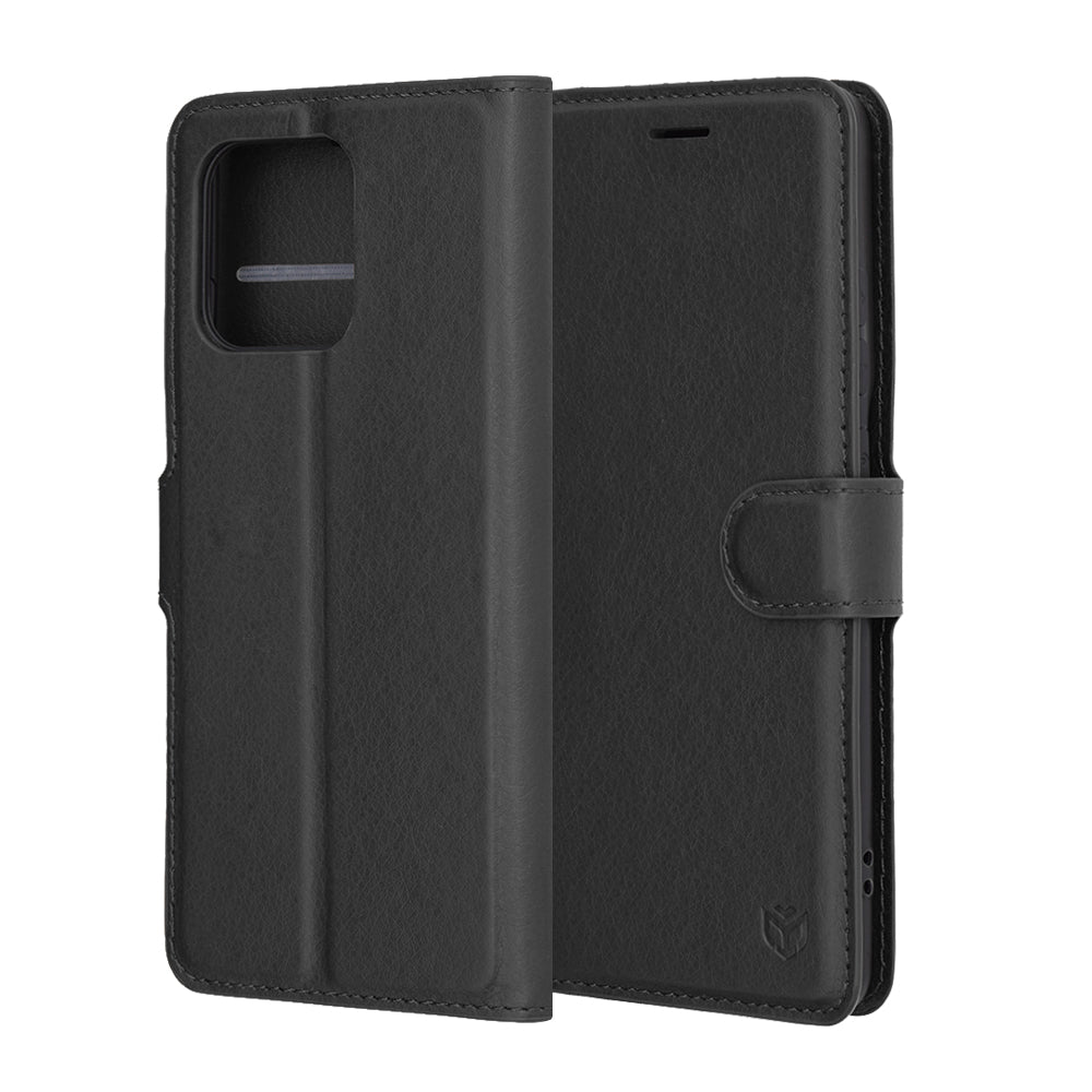 Husa de protectie Techsuit Leather Folio compatibil cu Motorola Edge 60 Pro, Negru