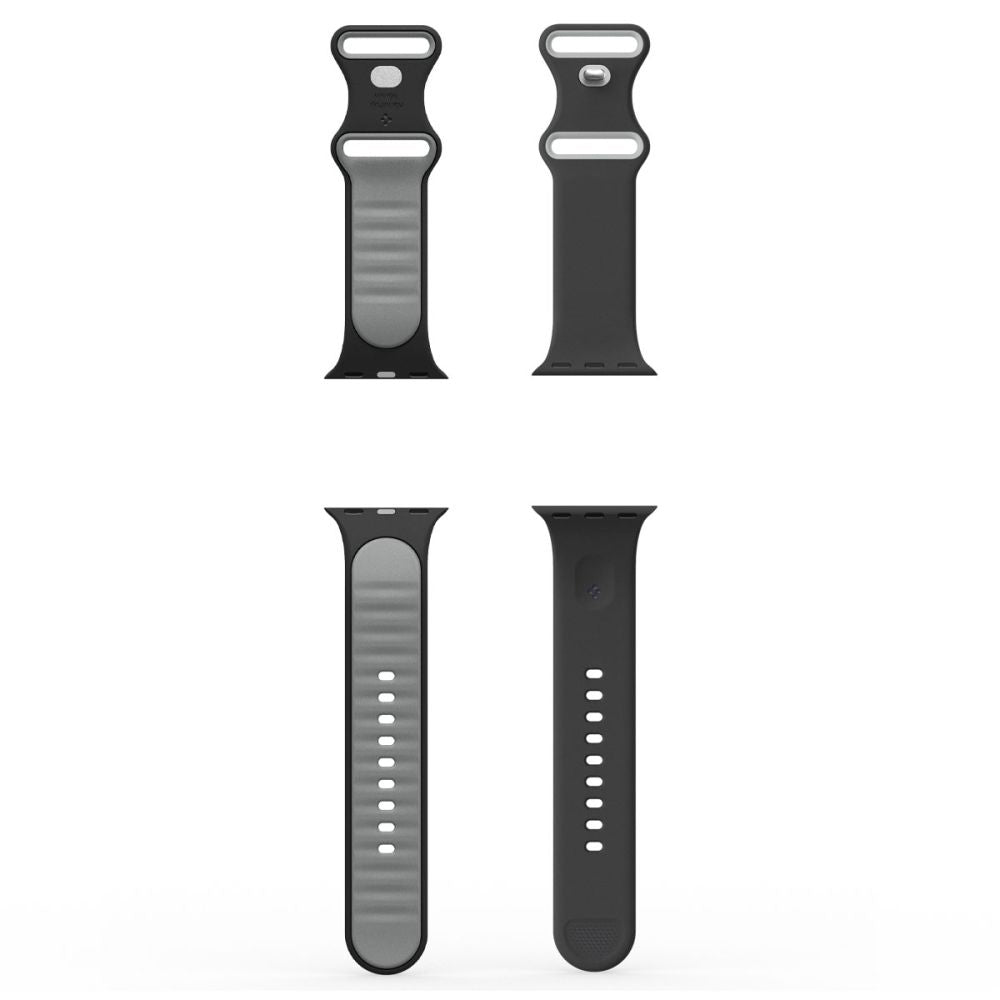 Accesoriu smartwatch Spigen Nano Pop (AMP09324) compatibil cu Apple Watch 1/2/3/4/5/6/7/8/9/10/11/SE/SE 2/SE 3 (38/40/41/42mm), Negru Sesame
