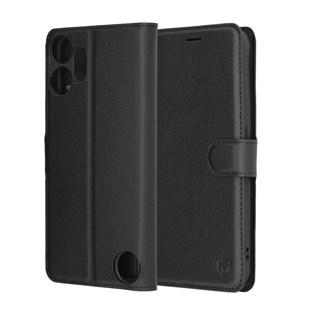 Husa de protectie Techsuit Leather Folio compatibil cu Nothing CMF Phone 2 Pro, Negru