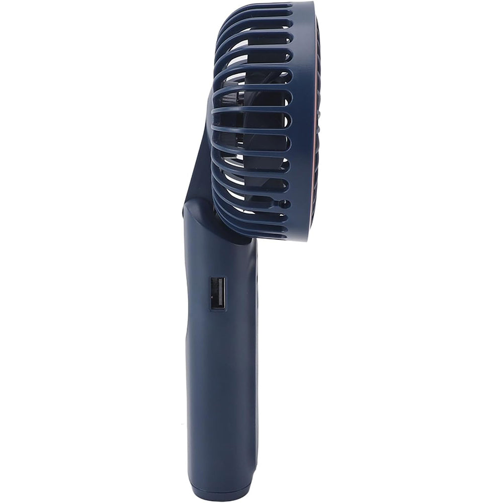 Techsuit Premium Mini Hand Fan (M12), with LED Digital Display, USB-C Rechargeable, 6 Wind Speeds, 5000mAh, Albastru