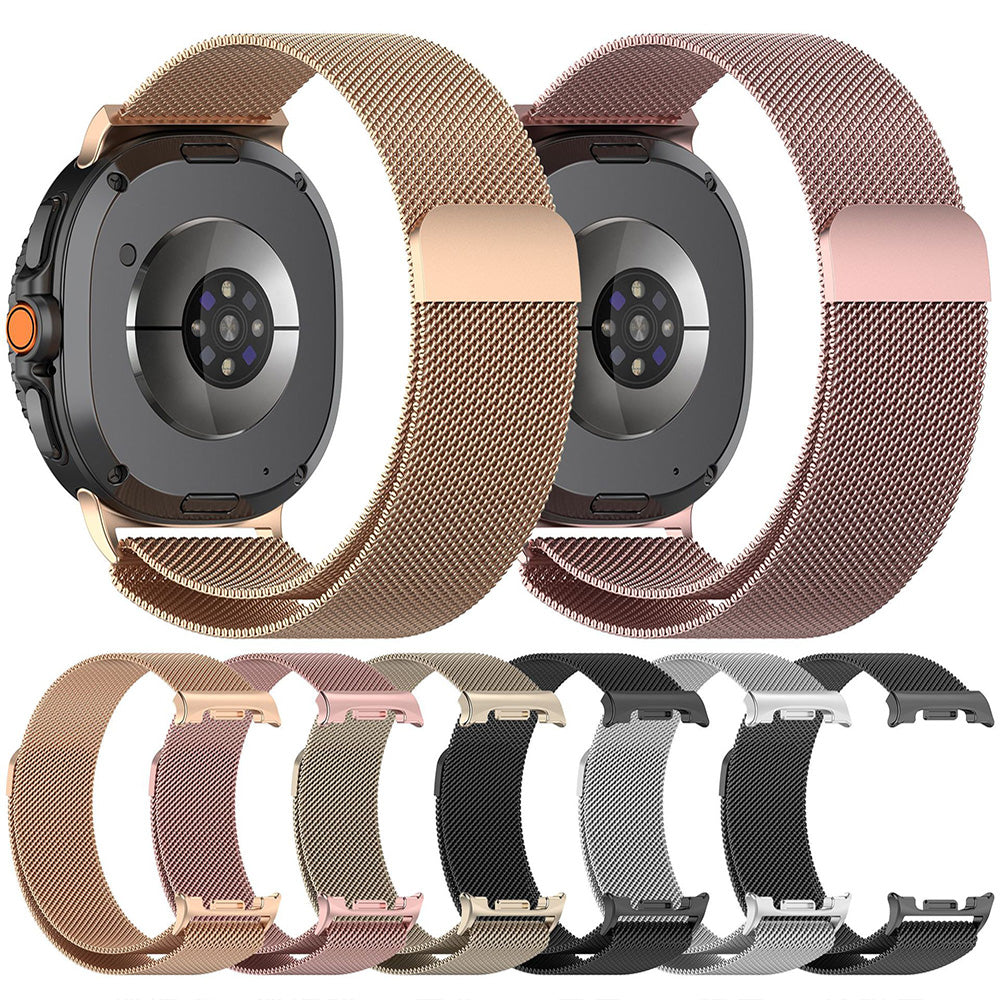 Curea smartwatch Techsuit Watchband (W009) compatibil cu Samsung Galaxy Watch8 40mm/Watch8 44mm/Watch8 Classic, Titanium Natural
