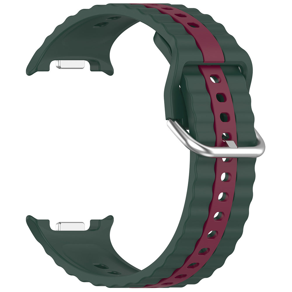 Curea smartwatch Techsuit Watchband (W078) compatibil cu Samsung Galaxy Watch8 40mm/Watch8 44mm/Watch8 Classic, Bleumarin Emerald