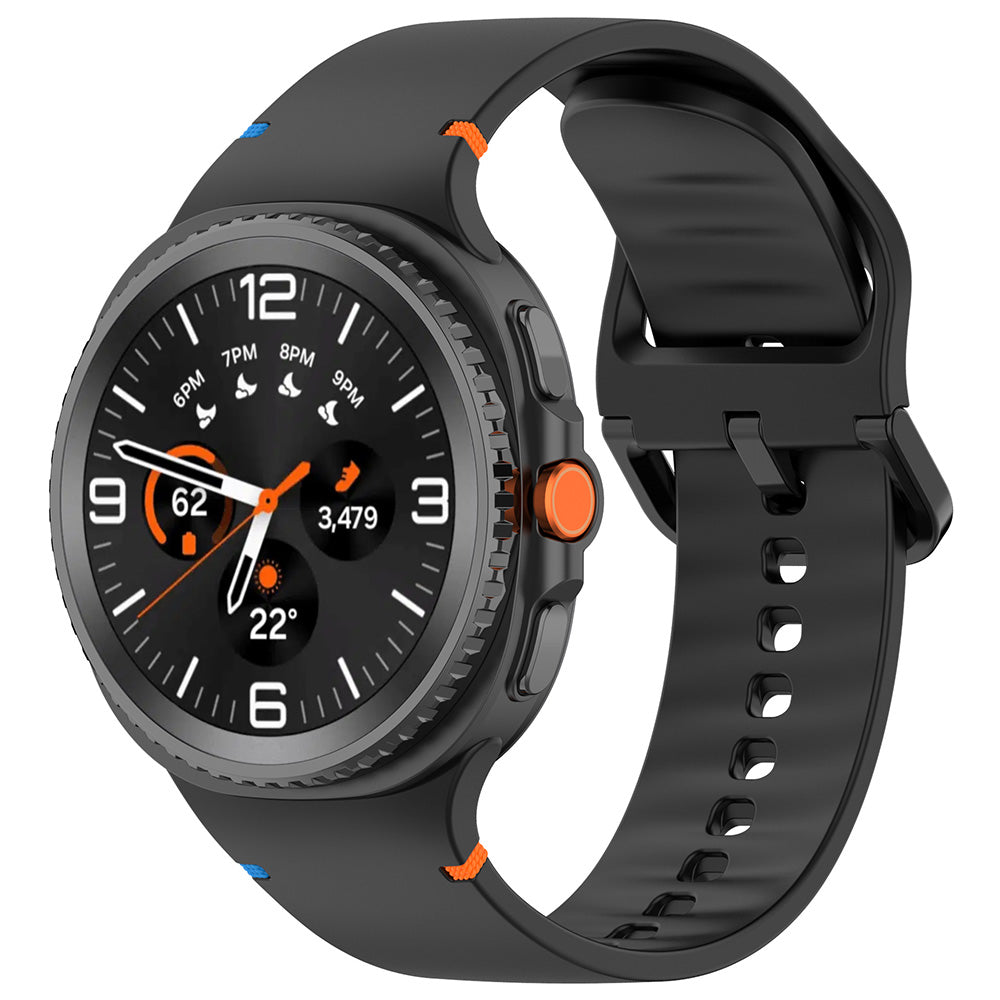 Curea smartwatch Techsuit Watchband (W079) compatibil cu Samsung Galaxy Watch8 40mm/Watch8 44mm/Watch8 Classic, Negru