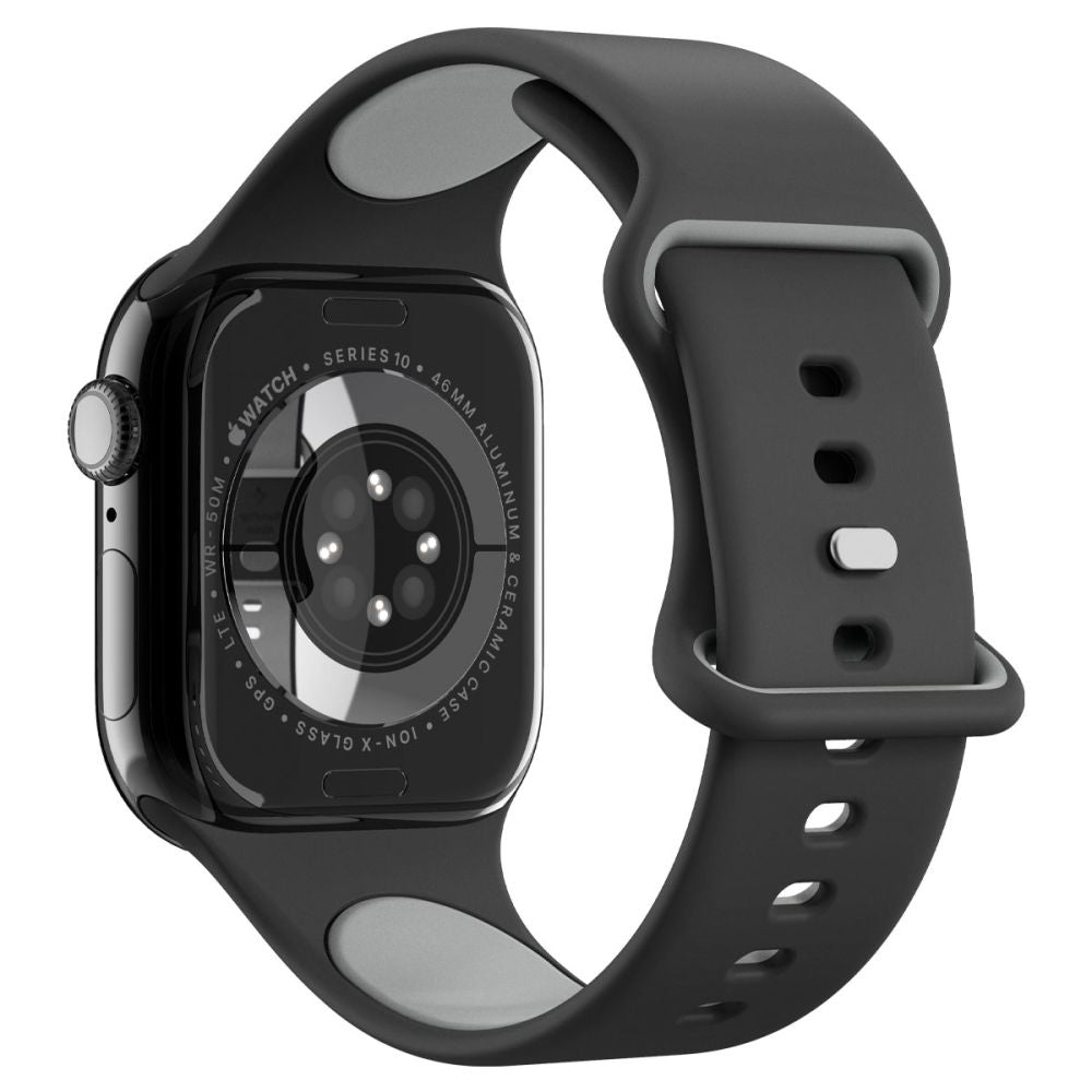 Accesoriu smartwatch Spigen Nano Pop (AMP09321) compatibil cu Apple Watch 1/2/3/4/5/6/7/8/9/10/11/SE/SE 2/Ultra/Ultra 2/Ultra 3 (42/44/45/46/49mm), Negru Sesame
