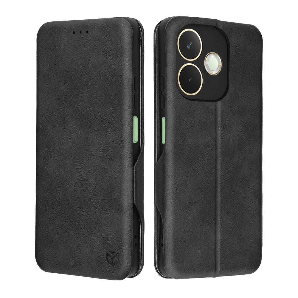 Husa de protectie Techsuit Safe Wallet Plus compatibil cu Oppo A5 Pro 4G / A5 Pro 5G, Negru