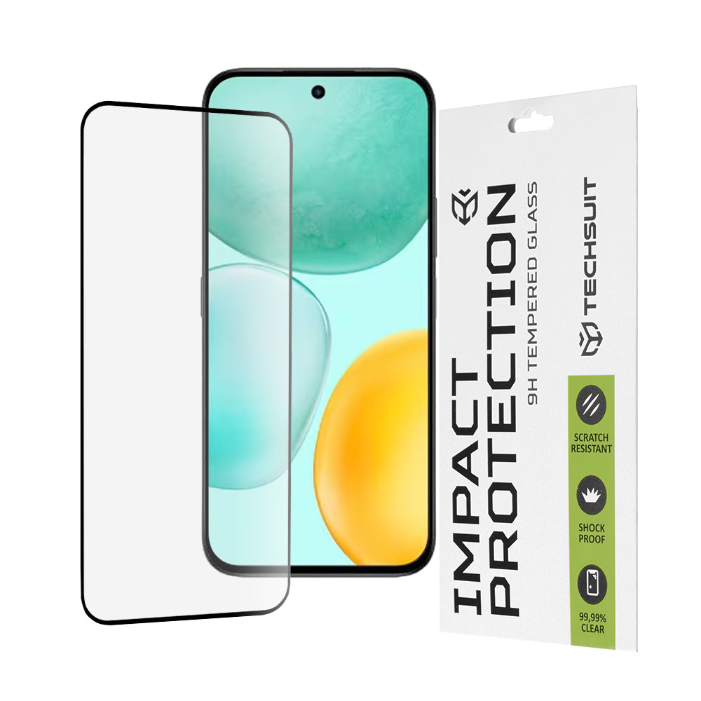 Folie de protectie Techsuit 111D Full Cover / Full Glue Glass compatibil cu Honor X6c, Negru