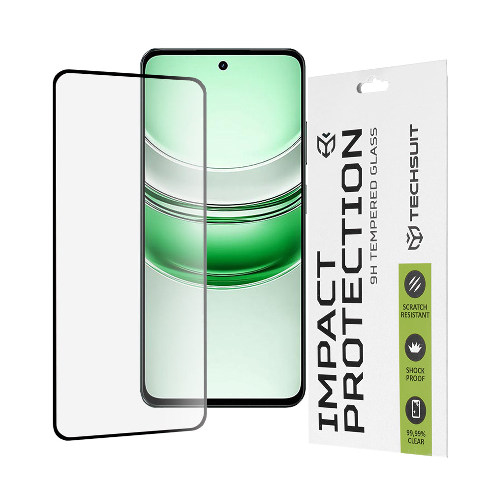 Folie de protectie Techsuit 111D Full Cover / Full Glue Glass compatibil cu Realme C71, Negru