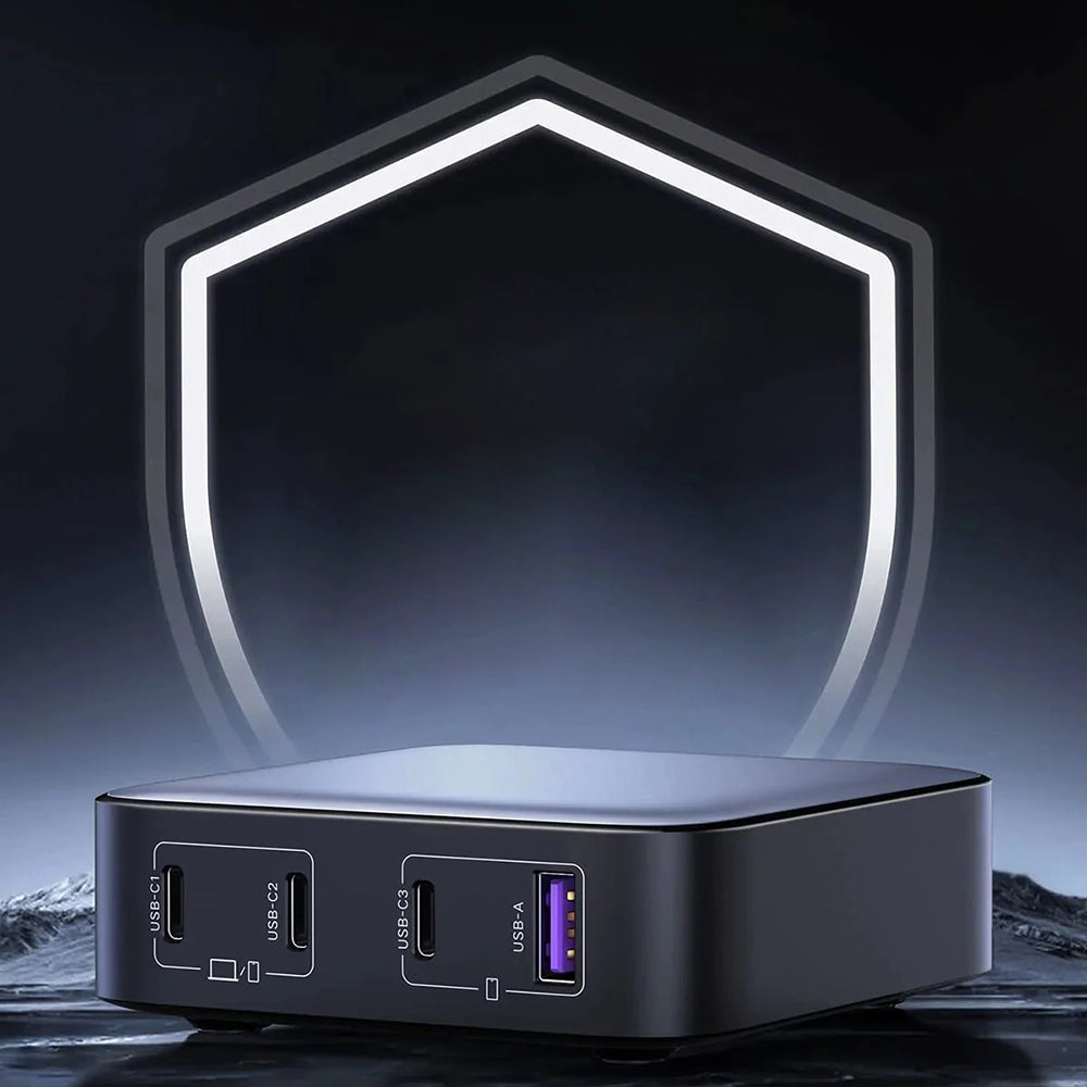 Incarcator Ugreen Charging Station Nexode CD328 (90928), with Cable, USB, 3x Type-C, GaN II, 4in1, Fast Charging, 100W, 2m, Gri