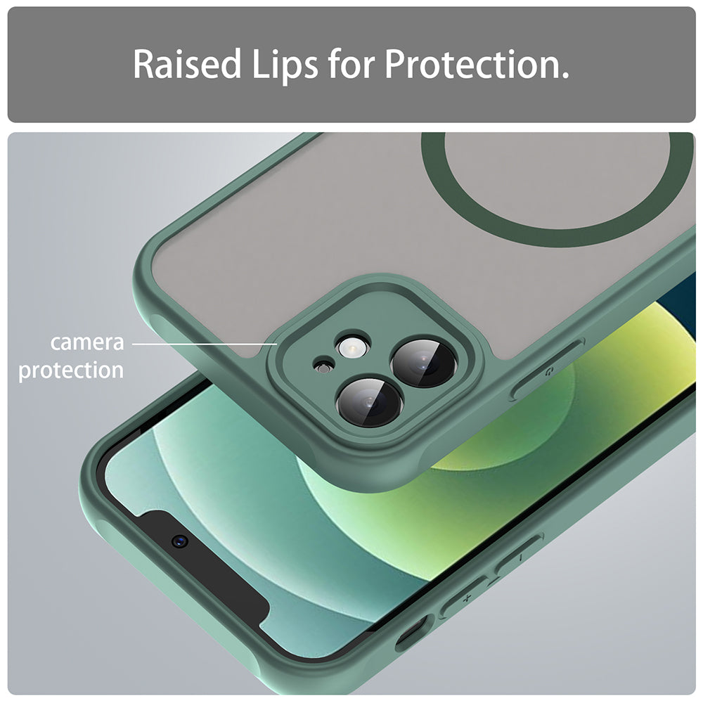 Husa de protectie Techsuit HaloFrost II MagSafe compatibil cu iPhone 12, Verde