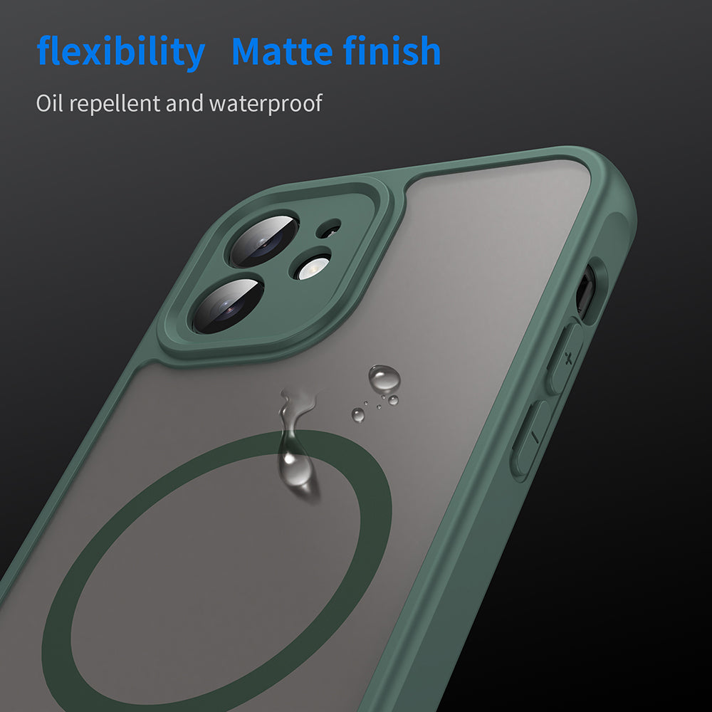 Husa de protectie Techsuit HaloFrost II MagSafe compatibil cu iPhone 12, Verde