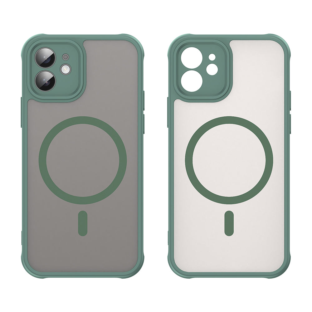 Husa de protectie Techsuit HaloFrost II MagSafe compatibil cu iPhone 12, Verde