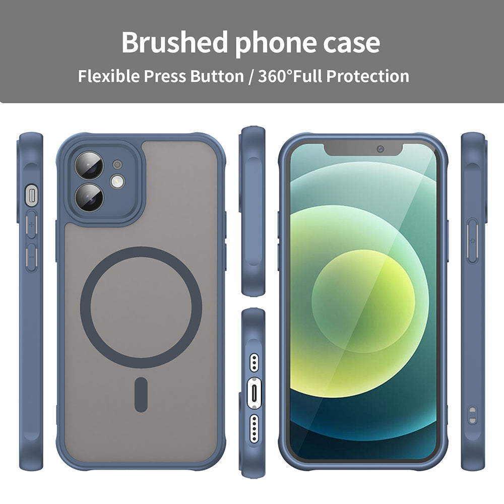 Husa de protectie Techsuit HaloFrost II MagSafe compatibil cu iPhone 12, Bleumarin