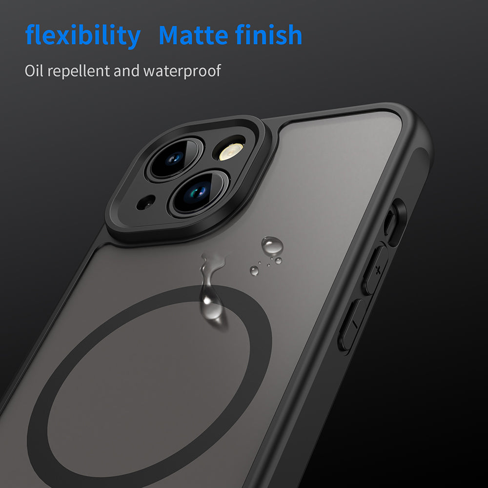 Husa de protectie Techsuit HaloFrost II MagSafe compatibil cu iPhone 13, Negru
