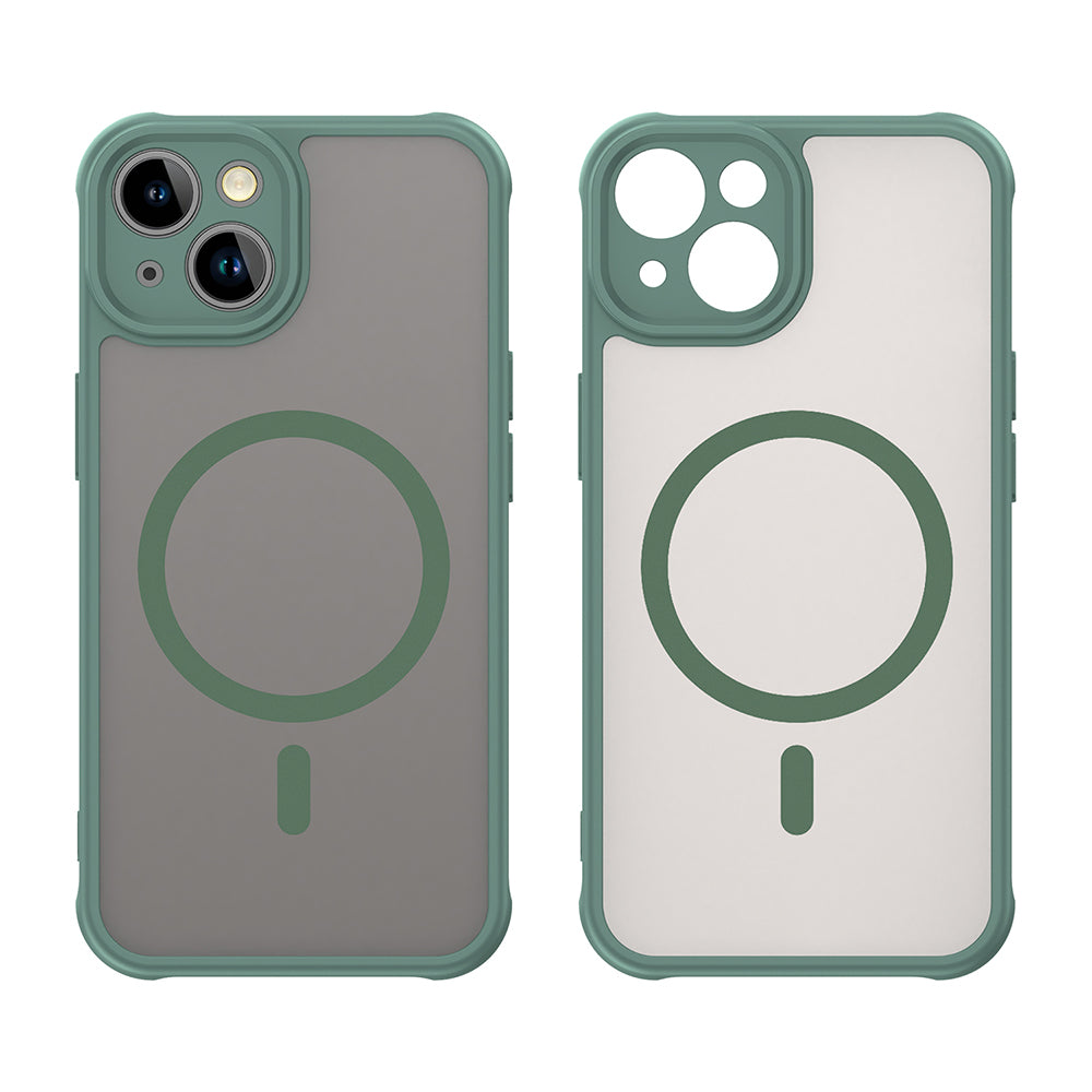 Husa de protectie Techsuit HaloFrost II MagSafe compatibil cu iPhone 13, Verde