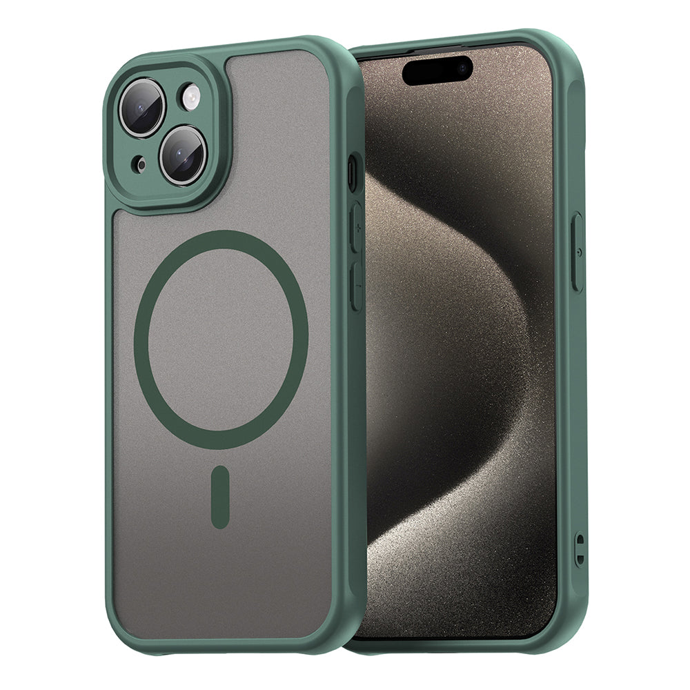 Husa de protectie Techsuit HaloFrost II MagSafe compatibil cu iPhone 15, Verde