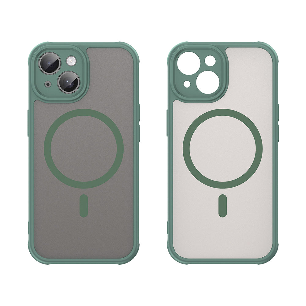 Husa de protectie Techsuit HaloFrost II MagSafe compatibil cu iPhone 15, Verde