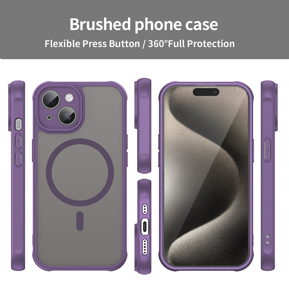 Husa de protectie Techsuit HaloFrost II MagSafe compatibil cu iPhone 15, Mov