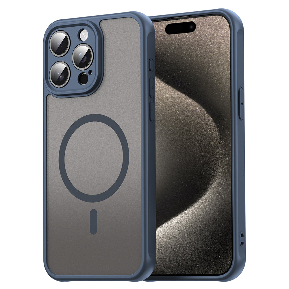 Husa de protectie Techsuit HaloFrost II MagSafe compatibil cu iPhone 15 Pro, Bleumarin