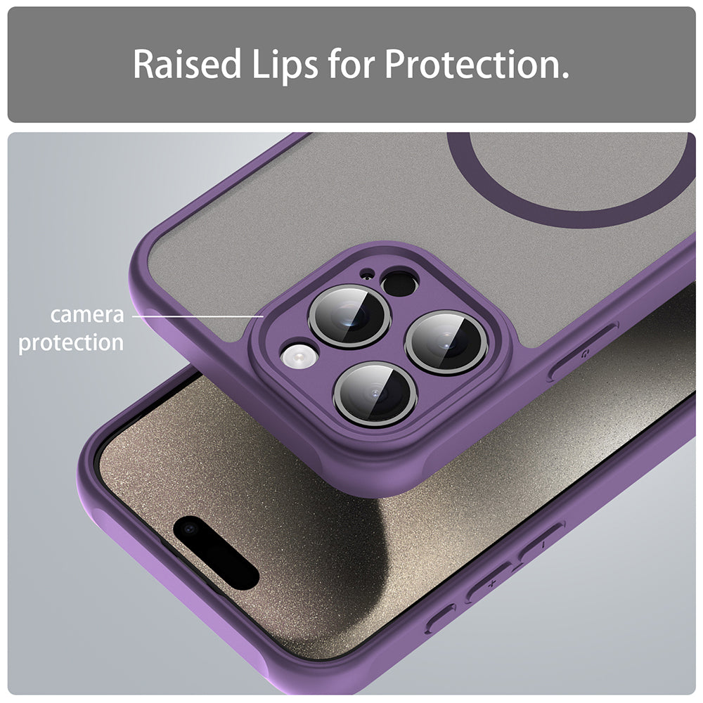 Husa de protectie Techsuit HaloFrost II MagSafe compatibil cu iPhone 15 Pro Max, Mov