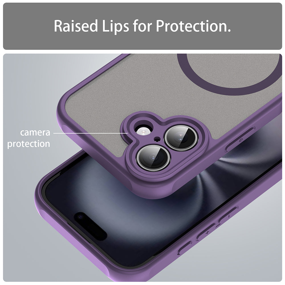 Husa de protectie Techsuit HaloFrost II MagSafe compatibil cu iPhone 16 Plus, Mov