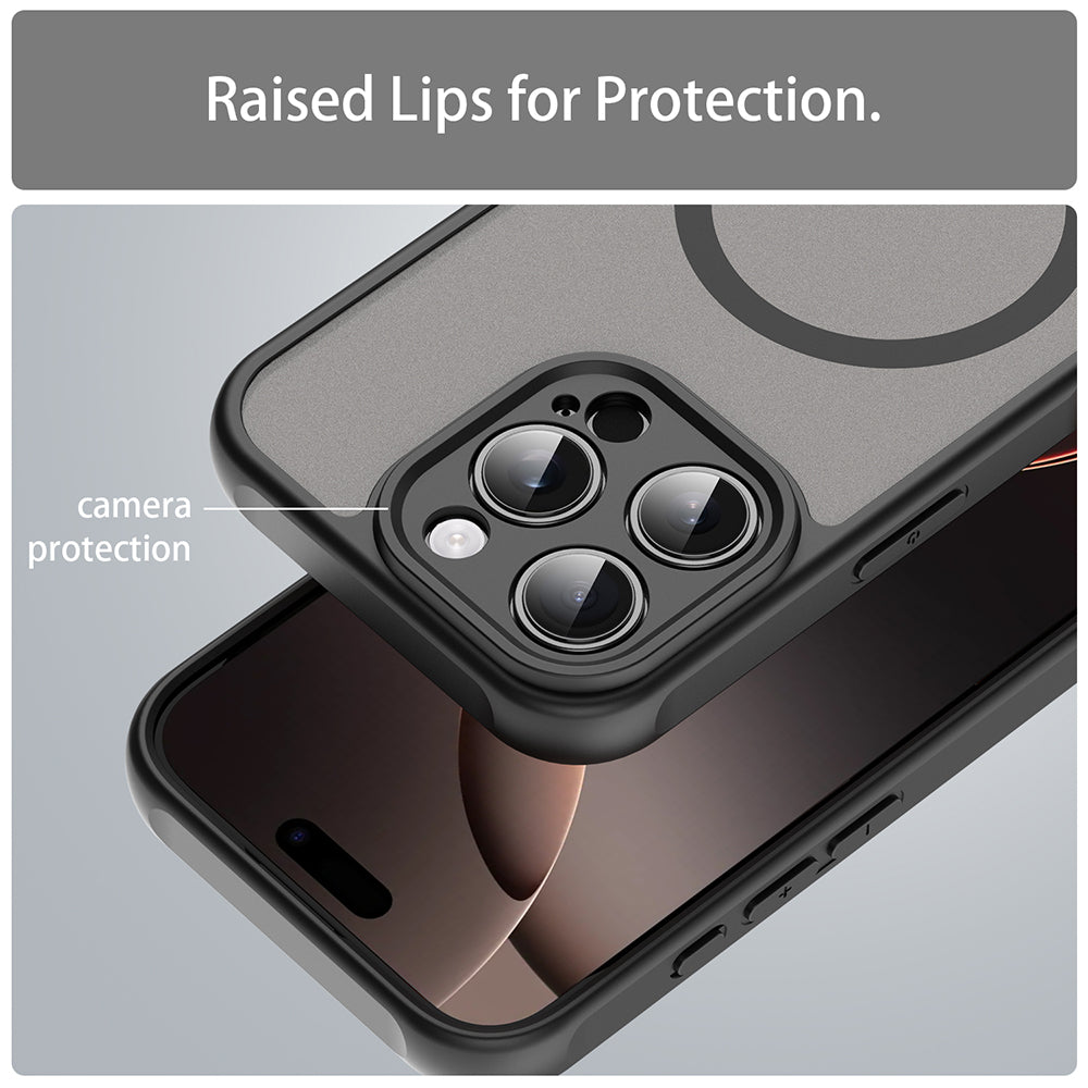 Husa de protectie Techsuit HaloFrost II MagSafe compatibil cu iPhone 16 Pro, Negru