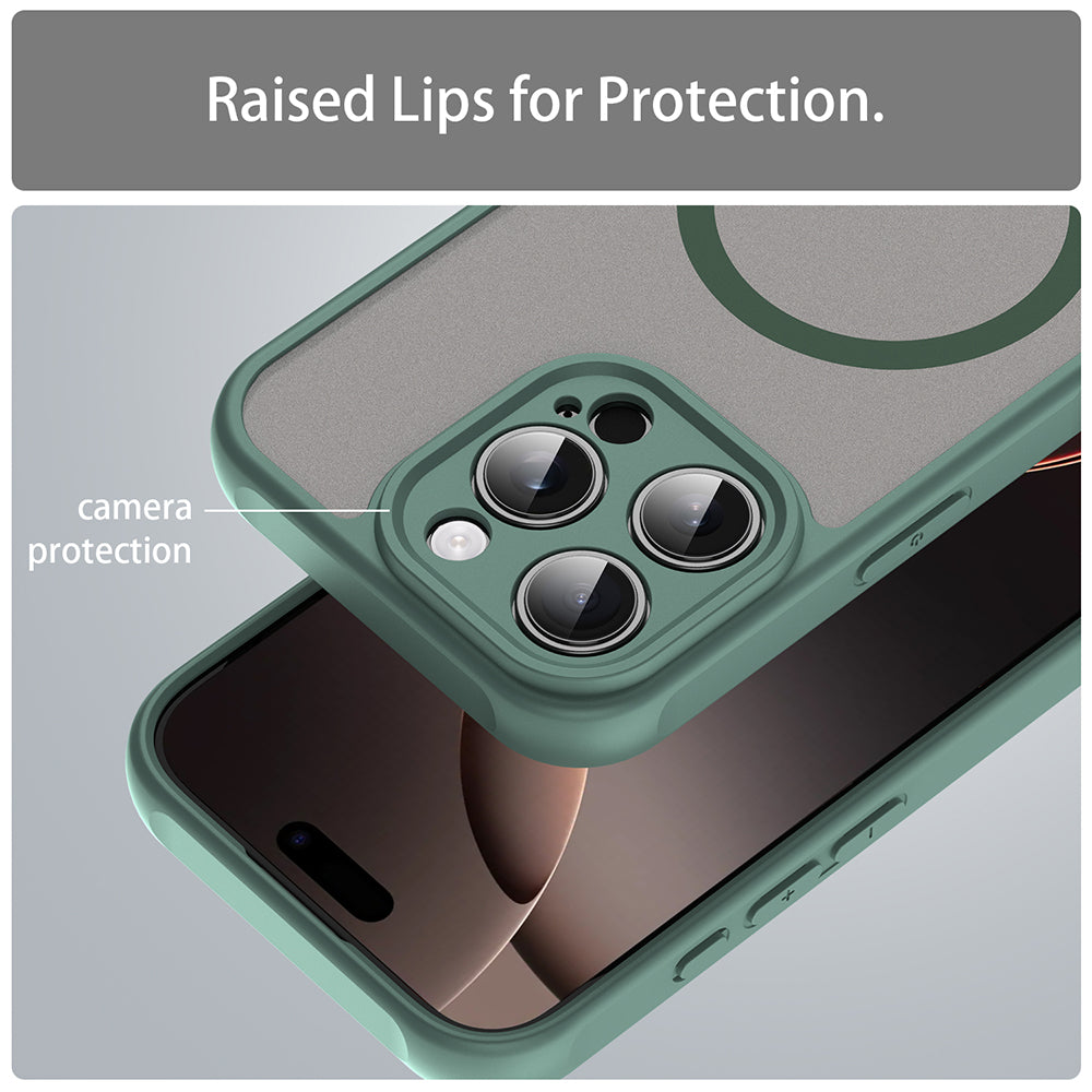 Husa de protectie Techsuit HaloFrost II MagSafe compatibil cu iPhone 16 Pro, Verde