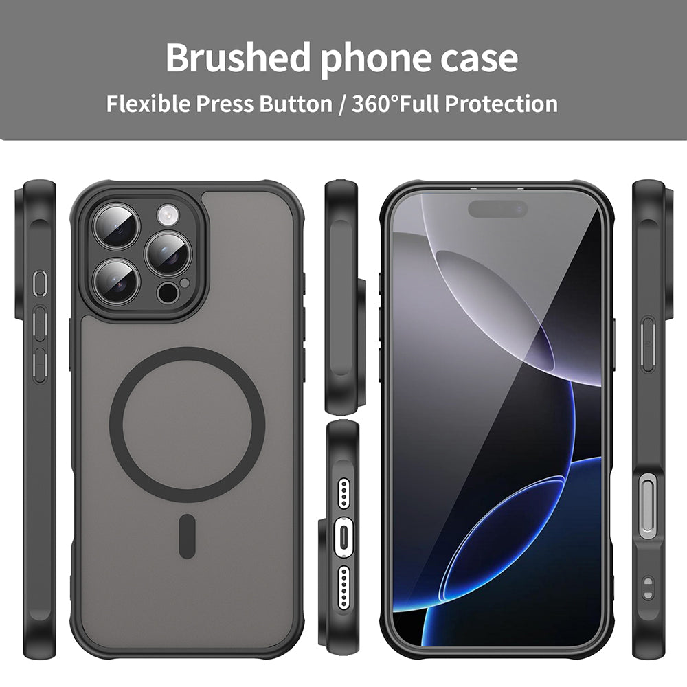 Husa de protectie Techsuit HaloFrost II MagSafe compatibil cu iPhone 16 Pro Max, Negru