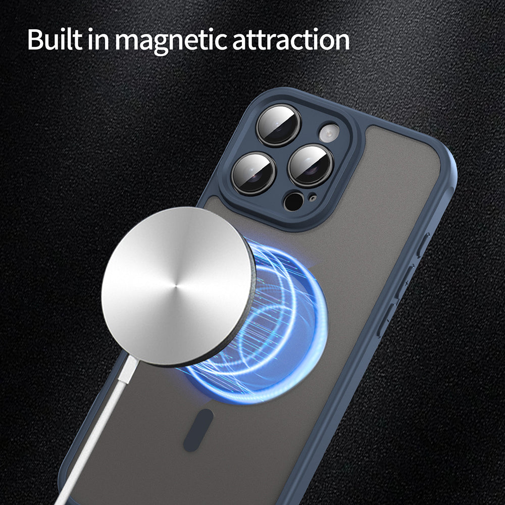 Husa de protectie Techsuit HaloFrost II MagSafe compatibil cu iPhone 16 Pro Max, Bleumarin