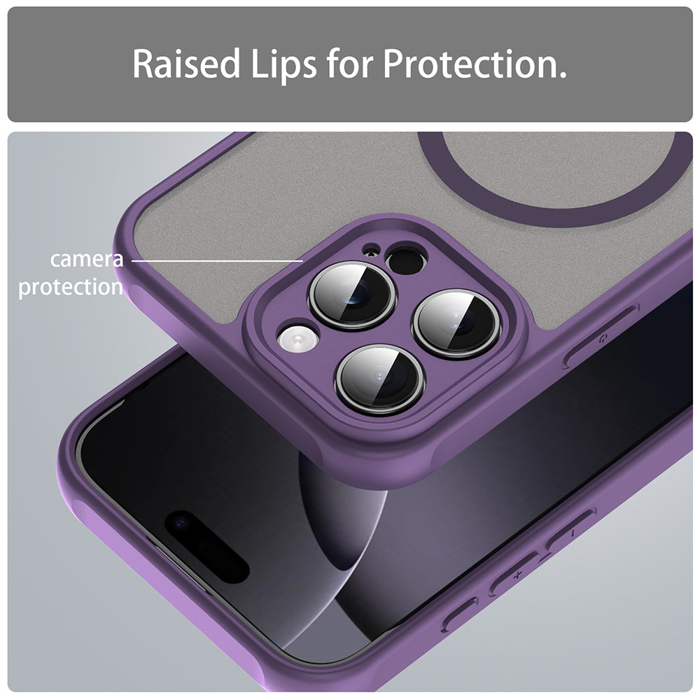 Husa de protectie Techsuit HaloFrost II MagSafe compatibil cu iPhone 16 Pro Max, Mov
