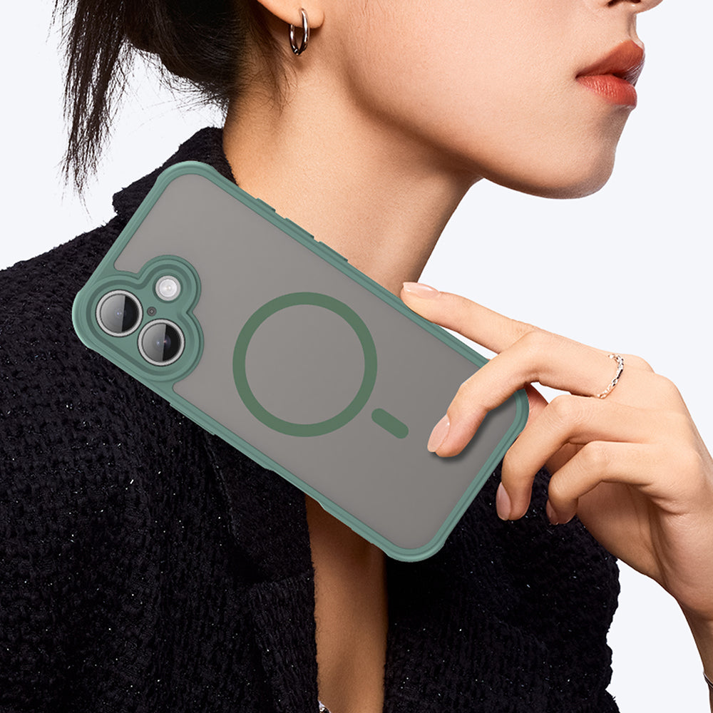 Husa de protectie Techsuit HaloFrost II MagSafe compatibil cu iPhone 17, Verde