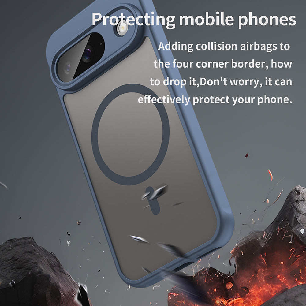 Husa de protectie Techsuit HaloFrost II MagSafe compatibil cu Google Pixel 9, Bleumarin