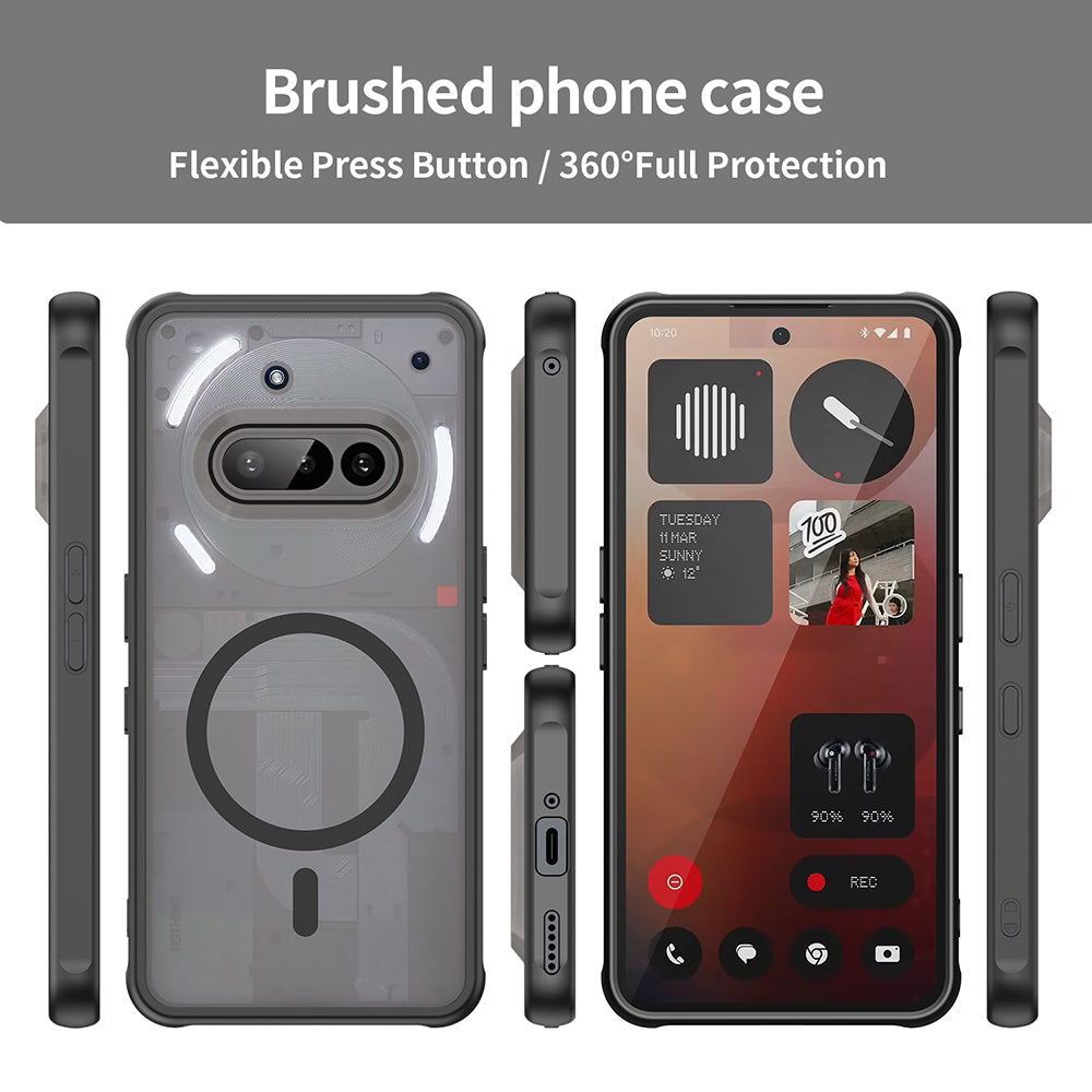 Husa de protectie Techsuit HaloFrost II MagSafe compatibil cu Nothing Phone (3a), Negru