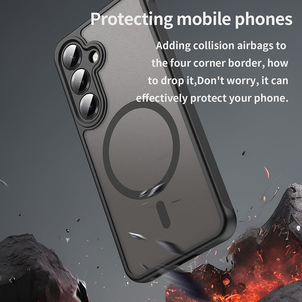 Husa de protectie Techsuit HaloFrost II MagSafe compatibil cu Samsung Galaxy S24 Plus / S25 Plus, Negru