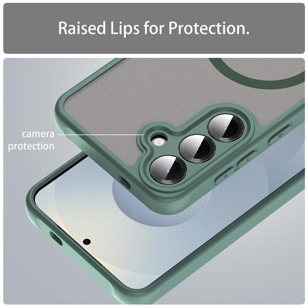 Husa de protectie Techsuit HaloFrost II MagSafe compatibil cu Samsung Galaxy S24 Plus / S25 Plus- Green