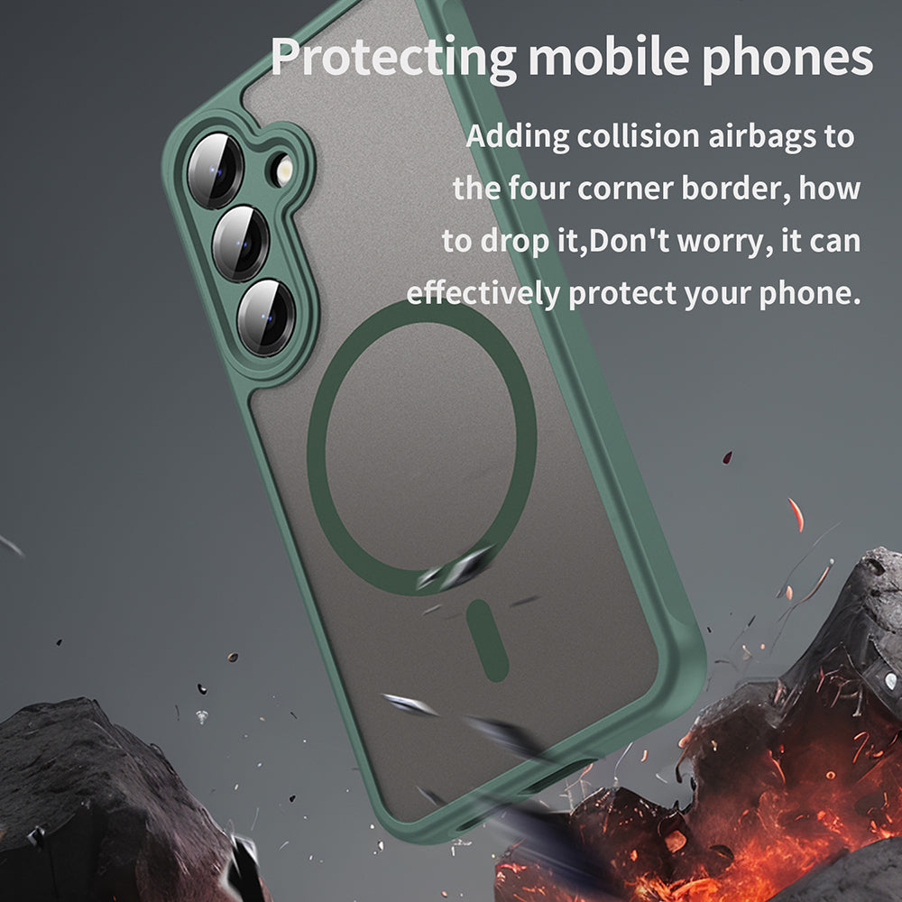 Husa de protectie Techsuit HaloFrost II MagSafe compatibil cu Samsung Galaxy S24 Plus / S25 Plus- Green